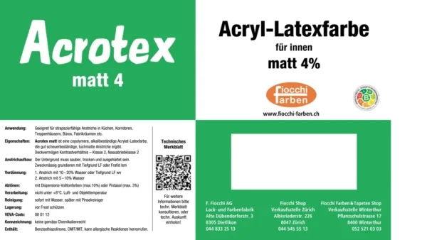 Acrotex_Latex_matt Acrotex Acryl-Latexfarbe matt 4%