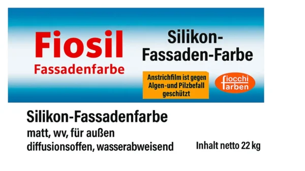 Fiosil Fassadenfarbe mit Algicide-Zusatz