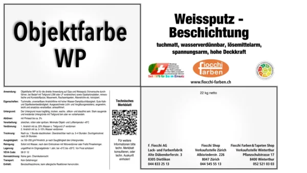 Objektfarbe WP Weissputz-Beschichtung